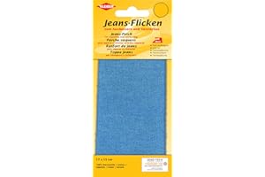 Kleiber + Co.GmbH Jeans-Bügelflicken, Polyester, hellblau, 15x17 cm