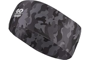 ‎GO CRAZY GO CRAZY Sport Stirnband Herren Schweissband Ohrenschützer Ohrenwärmer Für Männer Laufstirnband Sportstirnband Kopfband Laufen Joggen Wandern Ski Rad Yoga Sport Jogging Zubehör