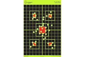Splatterburst Targets Paket von 25 30,5 cm x 45,7 cm Sight In Reaktive Ziele - Schüsse platzen Leuchtend fluoreszierend gelb beim Aufprall - Gewehr - Pistole - Airsoft - BB Gun - Luftgewehr