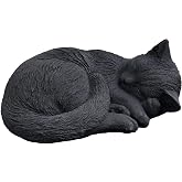 Stoneandstyle Steinfigur Katze Minka – Massiver Steinguss, Frostfest Bis -30°C, 19x12x7 Cm