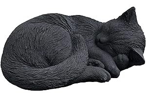 STONEANDSTYLE piedra Figura gato durmiendo, eingerollt, resistente a heladas hasta -30 °C, macizo de piedra