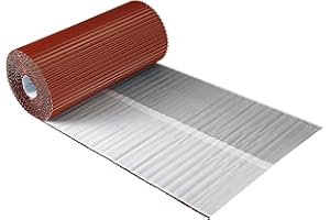 PAROTEC Wandanschlussband plissiertes Aluminium 30 cm x 5 m Dach Kamin Wand Schornstein 7 Farben (Ziegelrot)