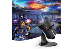 VanSmaGo 2025 Upgraded Star Projector, Planetarium Galaxy Projector for Bedroom Ceiling, Starry Sky Night Light 360 Rotating Nebula with Adjustable Knob and Timer for Kids, Gifts, Room Decor