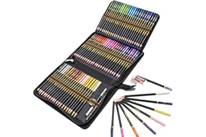 TVGO Matite Colorate Professionali da Disegno, Astuccio con zip da 72 matite colorate - Serie di matite con mina morbida, Ideali per Colorazione Adulti, Artisti e Bambini