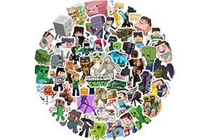 STUINMOLL 100 Stück Minecraft Aufkleber Kinder, Wasserfeste Stickers für Laptops Tablets Wasserflaschen Tassen Skateboards Gitarren Handys Kühlschränken Fahrrädern, Minecraft Deko Geburtstagsdeko Mitgebsel