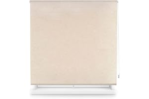 Blindecor Lino estor enrollable opaco textura lino - estor blackout 120 x 230 cm (ancho x largo). Tamaño de la tela 117 x 225 cm. Estor térmico lino