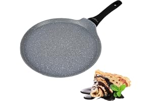 KARL HAUSMANN Padella Crepes Induzione - Ø 28 cm - Antiaderente Crepiera in Alluminio - Manico Soft Touch Alta Resistenza - Padella per Piadina - Pentola per Crepes - Piastra Piadine - Pancake
