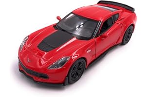 H-Customs Welly Corvette Z06 Modèle de Voiture de Sport Voiture Produit sous Licence 1: 34-1: 39 Rouge