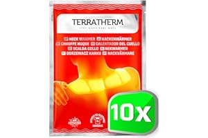 TerraTherm Patch chauffant nuque, épaules et cou - 8 h de chaleur profonde bienfaisante - patch autochauffant - chauffe-nuque, chauffe-épaules - activé par l’air - 10 unités