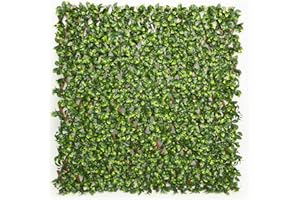 jarolift Siepe Artificiale per Balcone, Giardino, anche per Interni, Protezione Privacy, Recinzione Pianta Sintetica Traliccio, Foglie di Gardenia, 200 x 100 cm