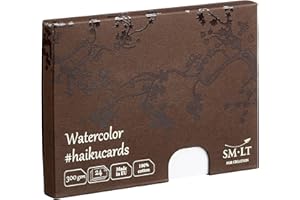 SM-LT smlt C – (300) Haiku Cards 147 x 106 mm Aquarelle Cartes dans la boîte de papier aquarelle 300 g/m², 24 cartes