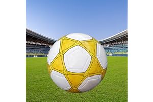 SUQ Taille Traditionnelle 5 Faux Cuir Football, pour la Formation des Adultes Compétitions d'entraînement, Divertissement, Jeux d'Intérieur/Extérieur, pour Parc, Plage