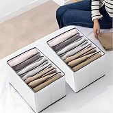 JD FRESH 7 Slot Non-Woven Fabric Clothing Storage Box/Foldable Wardrobe Organizer/Multipurpose Drawer Storage Organisers for 