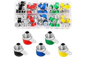 KUOQIY 50 Stück 4mm Bananenbuchse, 4mm Bananenstecker, Binding Terminal Jack, 5 Farben