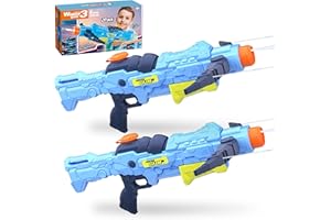 BYUERT Water Guns, Super Water Blaster Soaker Water Gun 2 Pack for Kids Adults, Powerful Pump Crossbows Pistol, Long Range Distance Big Squirt Guns, Summer Outdoor Garden Beach Pool Games Toys for Children