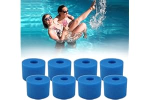 XVOYDT Lot de 8 éponges filtrantes type S1 en mousse pour piscine Intex 29001E Pure Spa Whirlpool Filtre réutilisable pour piscine de type S1