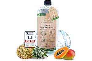 ‎GRASHÜPFER GRASHÜPFER® Öko Bodenreiniger für Wischroboter [TROPISCH] - Wischroboter Reinigungsmittel kompatibel mit Roborock, Dreame, Ecovacs & Co. geeignet für Laminat, Parkett, Vinyl & Fliesen - 1000ml