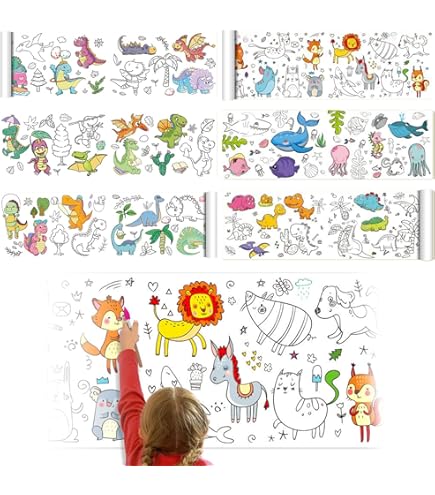 2 Stuks Gigantische Kleurrollen voor Kinderen, 300x30cm Teken- en