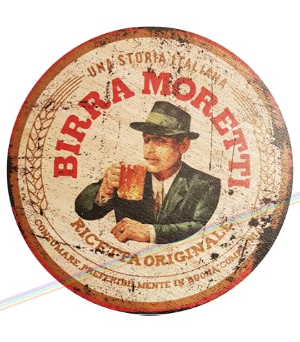 Sawfish® Birra Moretti Blechschild – Retro-Wanddekoration Für Bar, Küche Oder Männerhöhle, Verschiedene Größen