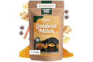 Golden Milk in Polvere Monte Nativo (300g) | Latte dorato per cucinare | Curcuma-Latte | Golden Latte | Ideale per il curry | Miscela di erbe Ayurvediche | Supercibo vegano