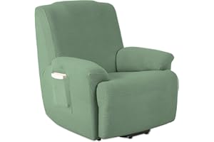 TIANSHU Funda Reclinable de 1 Plaza, Fundas Reclinables Elásticas, Protector Funda Sillón Relax, Funda Cubre Sofá, Fundas de Sofá Lavables y Elásticas para Muebles (Verde Oliva)