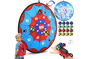LAIBUY 29" Große Dartscheibe Kinder Spielzeug ab 3 Jahre, Doppelseitige Lustige Schießspiele mit Spielzeugpistolen,Indoor Outdoor Wurfspiel Spielzeug Geschenk für 3 4 5 6 7 8 9 10 Jahre Junge Mädchen