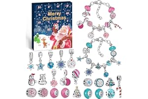 WEVOL Advent Calendar 2025 Children Girls Advent Calendar Jewellery Girls 24 Filling Christmas Calendar Jewellery Crafts Girls Gifts, Charm Bracelet Kit Gift Girls 5 6 7 8 9 10 11 12 Years