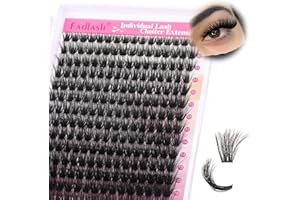 Fadlash 3D Pestañas Postizas Individuales DIY 0.07 D 8-16mm 100D Pestañas Extensión De Pestañas Racimo Suaves para Diy en Casa