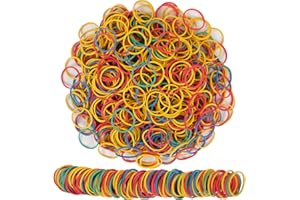 AOUOU Élastiques en caoutchouc - Poids net : 190 g - Couleur - Taille : 40 mm - Taille S - Pour fournitures de bureau, école, maison