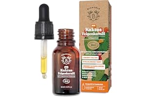‎BIONOBLE Bionoble Kaktusfeigenkernöl Bio 15ml - 100% Rein, Natürlich, Kaltgepresst - Gesicht, Körper, Haare, Bart, Nägel - Vegan und Cruelty Free - Prickly Pear Seed Oil - Glasflasche + Pipette