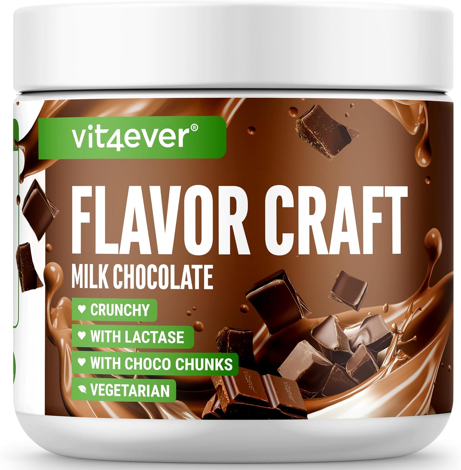 Polvo aromatizante Chocolate con leche - 250 g - Sabor y dulzor deliciosos - Uso versátil para alimentos y bebidas - Polvo aromatizante - FLAVOR CRAFT