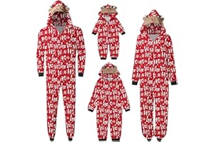 Sunnyuk Weihnachtspyjama Familie Set Damen Herren Kinder Jumpsuit Weihnachtsschlafanzug Weihnachts Pyjama Family Set Einteiler Schlafanzug Weihnachten Christmas Pajamas Couple
