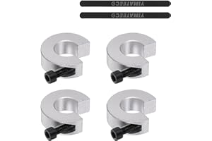 YIMATEECO SBR12 Linear Rail Stop Collars, 4pcs SBR12 Linear Rail Limit Fixing Rings Anti-Collision Block Stopper Aluminum Alloy Shaft Limit Fixing Rings CNC Parts Tool for 12mm Motion Shaft Guide (4 Pack)