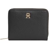 Tommy Hilfiger TH ICON MED ZA W/FLAP Kadın Fermuarlı C&uuml;zdan Black OS