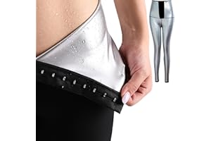 joyvio Women's Sweat Pants for Slimming Sauna Effect Sports Pants High Waist Weight Loss Leggings for Women Neoprene Training Slim Hot Yoga Tummy Control Workout Capri