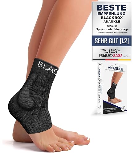 BLACKROX Fascia Per Caviglia Sport Hyper Balance V2 - Taglia L, Unisex, Sostegno E Compressione Per Arto Destro E Sinistro - 4
