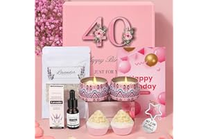 AYGE 40th Birthday Gifts for Women, Pamper Birthday Gifts Sets Hamper for Women, Mum, Mother, Friend, Sister, Wife, Her, Self Care Relaxation Spa, Relax Bath Gift Birthday Presents for Women
