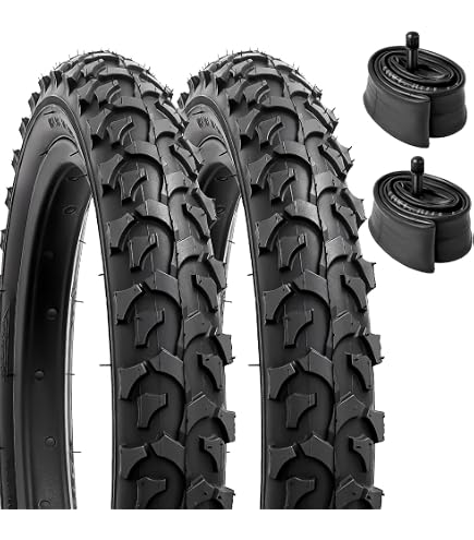 Kit De 2 Cámaras De Aire + 2 Cubiertas Negras Para Bicicleta - Medida 14 X 1.75 (47-254), Ideal MTB O Ciudad