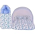 Babloo Tight Top Baby Bed New Born Baby Bedding Set | Mosquito Net | Sleeping Bag | Mattress | Carry Bag | Essentials Combo | Cotton | Infants | Boys & Girls | Beds | Cot Mattresses (0-6 Months)