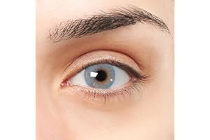 LENTES DE CONTACTO VIP Zafiro VIP Lentilles De Couleur bleu design super naturelle 2 Lentilles annuelles sans correction + étui, pincette et bâton applicateur