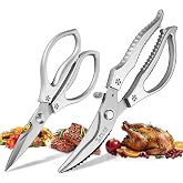 Multifunctional Kitchen Scissors: Sharp Stainless Steel, with Safety Lock, Suitable for Poultry, Chicken, Meat, Fish, Vegetab