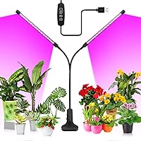 20W LED Pflanzenlampe, KOOSEED 40LEDs Pflanzenlicht mit 3 Licht Modus, 10 Helligkeitsstufen und Zeitschaltuhr, 360…