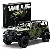 Nifeliz Willis 4x4 Off-Road ara&ccedil; yapım seti, yetişkinler i&ccedil;in askeri tarz ara&ccedil; modeli seti, arazi severler i&ccedil;in sergilemek ve