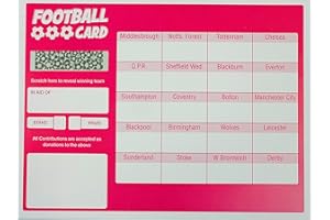 Thomas & Anca Club Supplies Ltd Football Fundraising Cards 30 Teams Pack of 10 CARDS