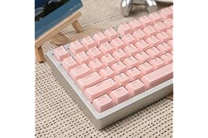 Mintcaps Tastenkappen – 123 Tasten, kristallrosa, durchscheinend, benutzerdefinierte Tastatur-Tastenkappe, OEM-Profil, niedliche Tastenkappen für 60/65/75/100 Cherry Gateron Mx Mechanical