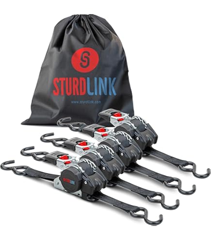 Automatische Spanngurte Mit Ratsche - 2 Stück 3m X 25mm, 680kg Tragkraft