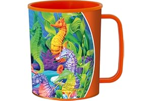 3D LiveLife Trinkbecher - Lustig Seepferd von DeluxeBase. 3D Linsenförmige Seepferd Plastikbecher. 300ml Becher für Kinder mit Original Kunstwerk, lizenziert von bekannt Künstler, Michael Searle