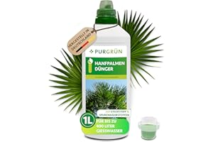Purgrün® Hanfpalmen-Dünger 1 Liter – Fördert schnelles, gesundes Wachstum – Strahlend grüne Blätter dank Vollspektrum-Nährstoffen – Stärkt die Widerstandskraft – Für bis zu 400 Liter Gießwasser