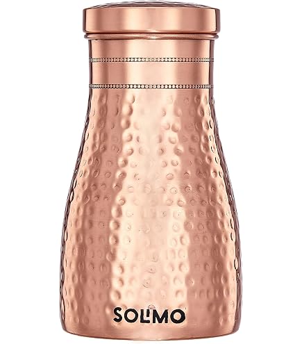 Pure Copper Water Bottle 1000ml With Cup - Ayurvedic Health Benefits, Perfect For Home, Office & Gifting - View #12