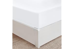 Mellanni Fitted Sheet Single Bed - All Around Elastic Bed Sheet - 30 Cm Deep Fitted Sheet - Ultra Soft Brushed Microfiber, Shrinkage & Fade Resistant - (Single, 90x190 cm, White)